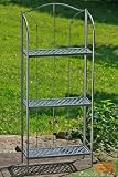 Produkt-Bild: dekoratives Regal "Riba" mit 3 Ablagefl&auml;chen, aus Metall in silber/anthrazit