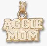 Texas A & M Aggies Aggie Mom Pendant - Gold Plated Jewelry