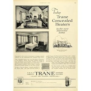 1928 Ad Trane Concealed Heater PJohn K Shaw 4861 Lake Harriett Home Minneapolis - Original Print Ad