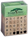 Image Tree Wood Handle Rubber Stamp Set-Antique Typewriter Alphabet/Lower