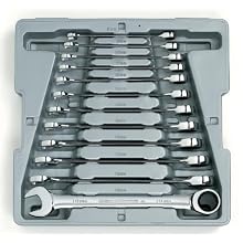 GearWrench 9412 12 Piece Metric Ratcheting Wrench Set