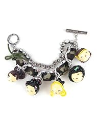 Harajuku Lovers Chain Link Cute Girls Pendant Camo Toggle Bracelet