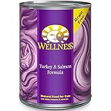 Wellness Complete Health Grain Free Turkey & Salmon Natural Wet Canned Cat Food, 12.5-Ounce Can (Pack of 12)
