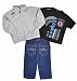 Search : Akademiks "Heather Gray Medium Blue Wash" Infant Boys 3Pc Pant Set