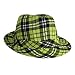 51HZrqP37eL. AA75  LIME GREEN PLAID FEDORA HAT