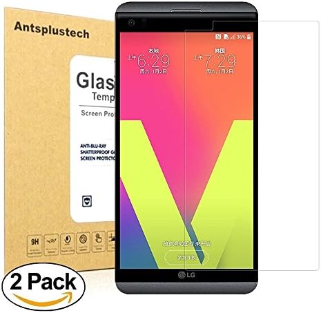 LG V20 Tempered Glass HD Screen Protector [2-Pack],Antsplustech [Ultra-Clear] [Scratch Proof] [Anti-Fingerprint] [No-Bubble Installation]