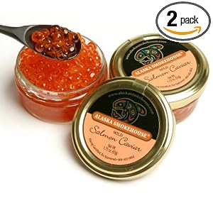 Alaska Smokehouse Wild Salmon Caviar, 1.75-Ounce Jars (Pack of 2) by Alaska Smokehouse