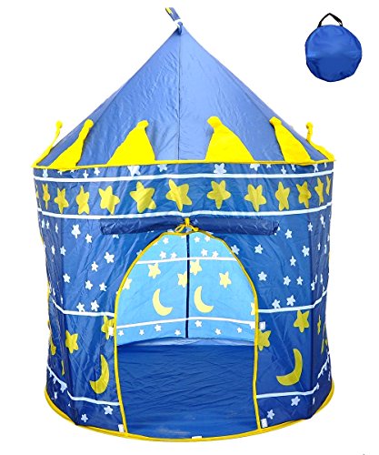 Cheap Star Castle Prince House Indoor Boys Blue Tent Ourdoor Kids Play Hut by POCO DIVO