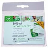 GBC SelfSeal NoMistakes Self Adhesive Laminating Pouch, Business Card Size, 2 3/10 x 3 15/16 Inches, 10-Pack, Clear (3747223)