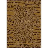 Twilight Stripes and Spots Coffee / Chocolate Contemporary Rug Size: 5'3 x 7'6