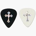 D'Andrea Christian Picks - Various Christian Symbols, Black, Thin Gauge, Box of 144