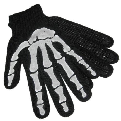 Skeleton Hand Knit Gloves Mechanics Work Biker OSFM