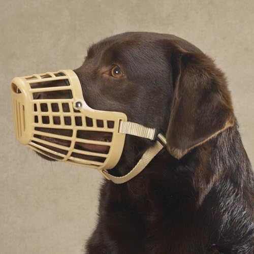 Guardian Gear Plastic Dog Basket Muzzle, Medium, Beige