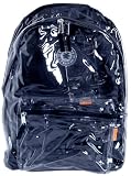 K-Cliffs Navy Blue Clear PVC Backpack/ School Backpack/ Daypack/ Casual Backpack