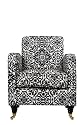 angelo:HOME Grant Chair Black and White Damask