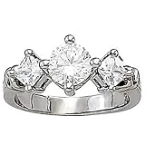 Platinum Three-Stone Diamond Ring