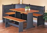  : 3 Piece Beadboard Nook Dining Set
