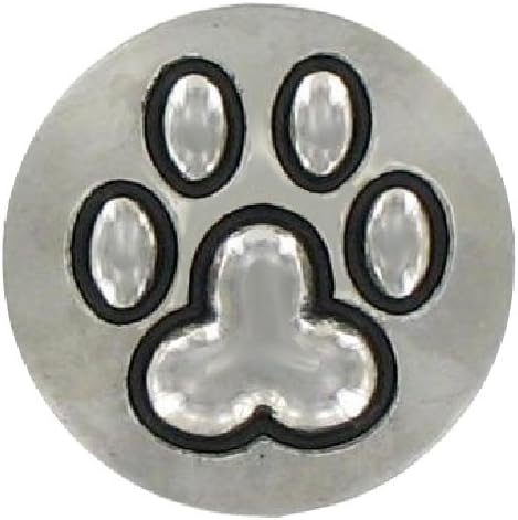 Eligo Jewellery Silver Plated Dog Paw Sign 12mm Chunk/Click Button for Eligo Piccolo and NOOSA Petite Bracelet