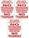 3 PRIVATE PROPERTY SIGNS NO TRESPASSING English & Spanish