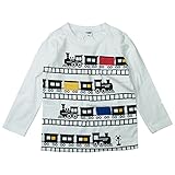 《H28年秋冬物》 CHEEK ROOM(チイクルーム) 製品洗い加工済み42/2天竺機関車長袖Tシャツ 100cm/OW NO.B-460265