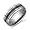 Step Edge Brush Finish Black Carbon Fiber 9 mm Comfort Fit Mens Tungsten Wedding Band Ring Size 8