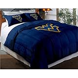 West Virginia Mountaineers Comforter Set: Twin Comforter with Shams
