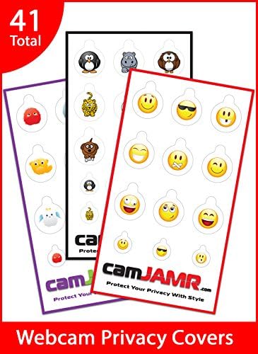 Webcam Cover / Privacy Stickers - camJAMR Variety Bundle #1 (Includes 41 Total UNIVERSAL Webcam Covers) Removable &amp; Reusable)