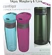 Contigo 3 Pack of BPA Free Hydration Bottles AutoSeal Technology (Aqua, Raspberry & Lime)