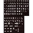 Large Print English Keyboard Stickers for the Visually Impaired (Non Transparent - White Letters on Black Background)