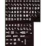 Large Computer Keyboard Stick Ons / White on Black