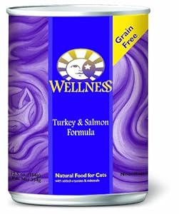 Wellness Canned Cat Food, Turkey and Salmon Recipe, 12-Pack of 12-1/2-Ounce Cans