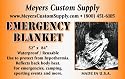 Emergency Mylar Blanket - 52" x 84" - Pack of 10 Blankets - EB-10