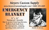 Emergency Mylar Blanket. 84" X 52". 12 Pack - SB-12