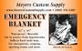 Emergency Thermal Blanket. 84" X 52". 10 Pack - SB-10
