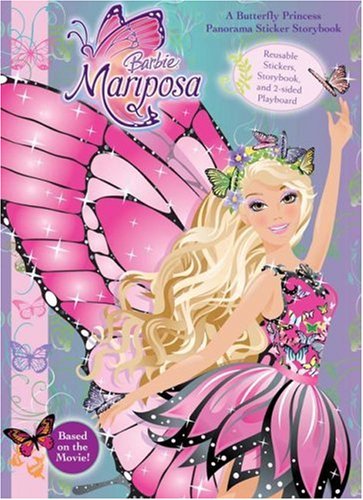Books: Barbie Fairytopia Mariposa Panorma Sticker Storybook  Barbie Mariposa. 