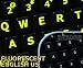 Glowing fluorescent Large Lettering English US keyboard sticker