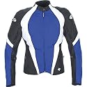 Advanced Ladies Blue & White Lotus 2.0 Armored Motorcycle Jacket - Size : Extra Small