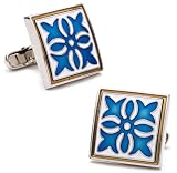 Gothic Medallion Enamel & Sterling Silver Cufflinks