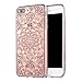iPhone 7 Plus Case, iPhone 8 Plus Case, Clear Crystal Sparkle 3D Diamond-Shaped Design Flexible TPU Protective Case Slim Thin fit Apple iPhone 7/8 Plus 5.5 Inch (Rose Gold)