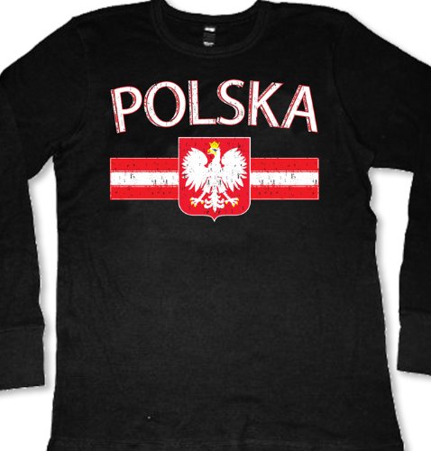 Polska Crest Coat Of Arms Thermal Shirt, Poland, Polish Pride Mens Long Sleeve Thermal