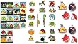 24 Angry Bird Cupcake Rings with 40 Stickers and Tats