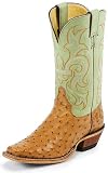 Women's Justin 11" BENT RAIL Quill Ostrich Pull On Leather Western Cowboy Boots