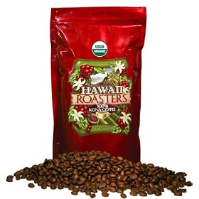 Exclusive USDA Certified Organic 100% Kona Coffee, Medium Roast, Whole Bean, 1 Lb