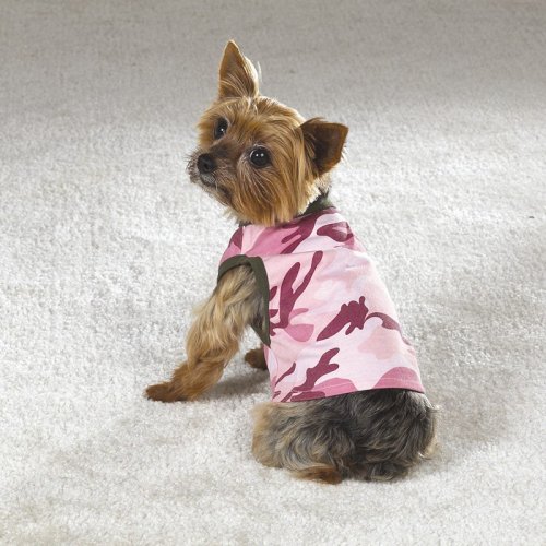 PINK - X-SMALL - Camo Style Doggy Tank Tops