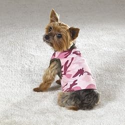 PINK - MEDIUM - Camo Style Doggy Tank Tops