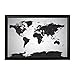 Push Pin Travel Maps Black Ice World with pins - 24 x 36 Black Frame