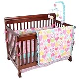 Sumersault Sweet Heart 6-Piece Crib Bedding Set