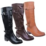 LADIES WOMENS ELASTICATED FAUX LEATHE...