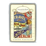 Cavallini Carte Postale Around the World 9 Designs