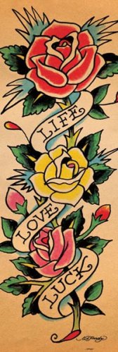 Ed Hardy (Life Love Luck Tattoo) Art Poster Print - 12